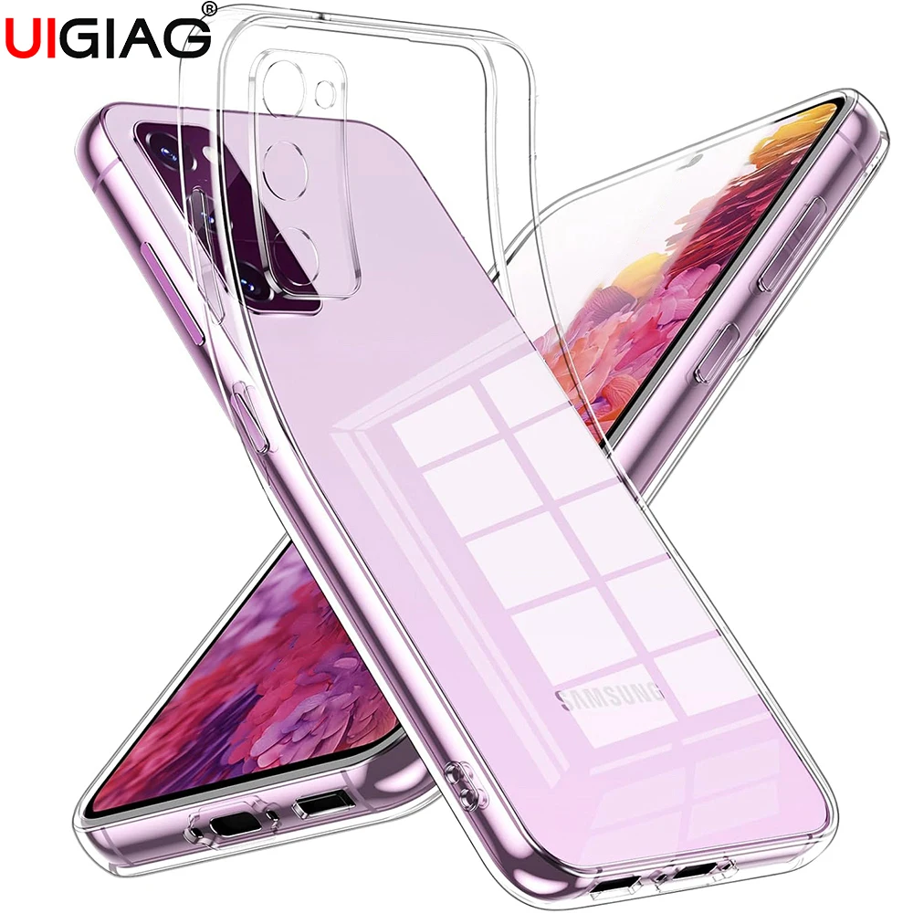 

Ультратонкий силиконовый мягкий чехол для Samsung Galaxy S20 FE Ultra Plus S20FE + защита камеры, прозрачная задняя крышка, противоударный корпус