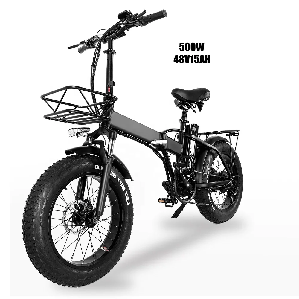 Dropshipping Wholesale Custom Foldable Electric Bicycle Fat Bike 500w 48v 20'' Europe Warehouse