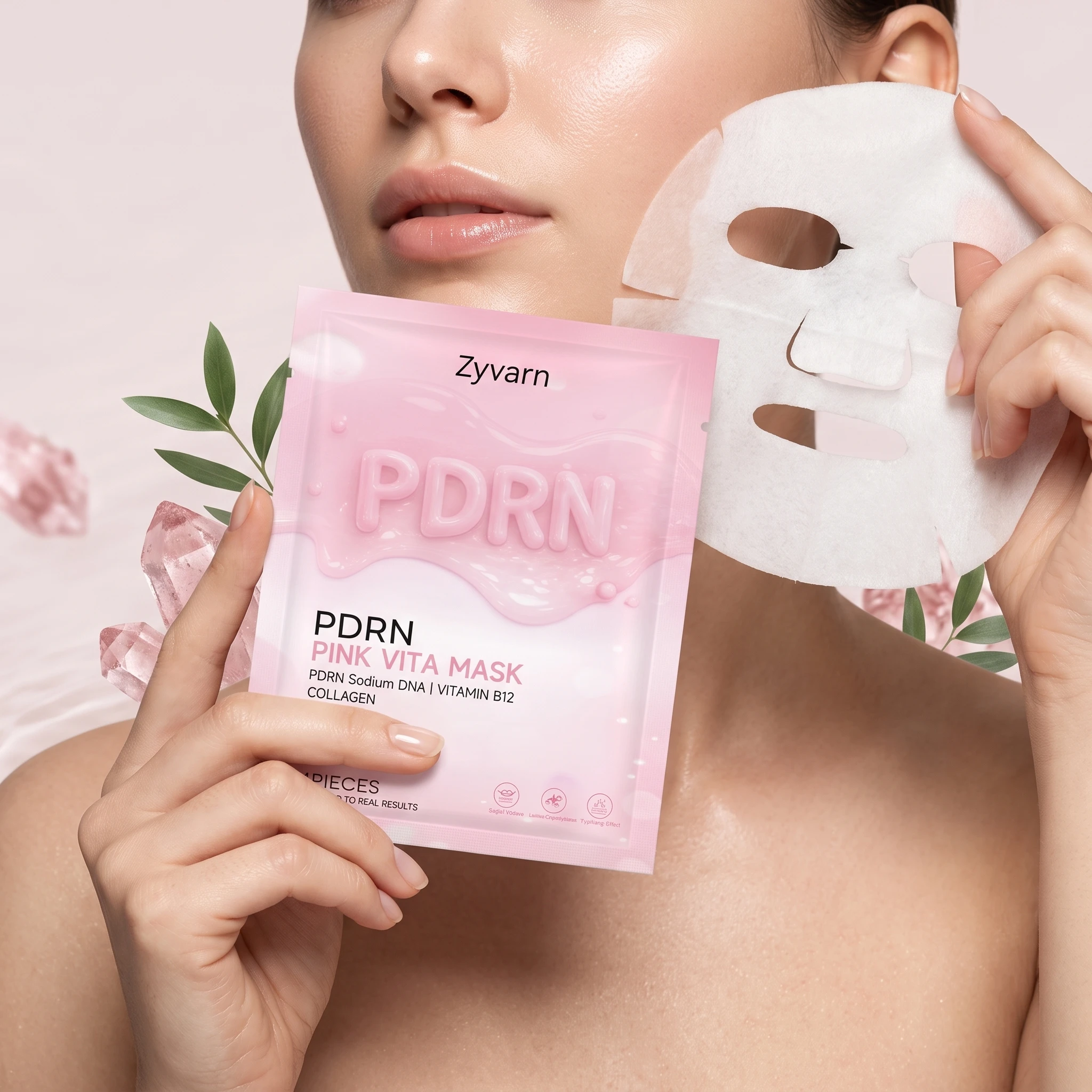 Salmon PDRN Collagen Mask 24H Long Lasting Hydrate Minimize Face Pores Boost Skin Elasticity Firm Smooth Bio-Collagen Deep Mask
