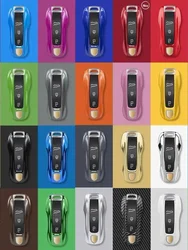 Remote smart car solid color ABS key cover For Porsche Panamera Macan 718 Taycan 911 Cayman Boxster 971 Car decorate Accessories