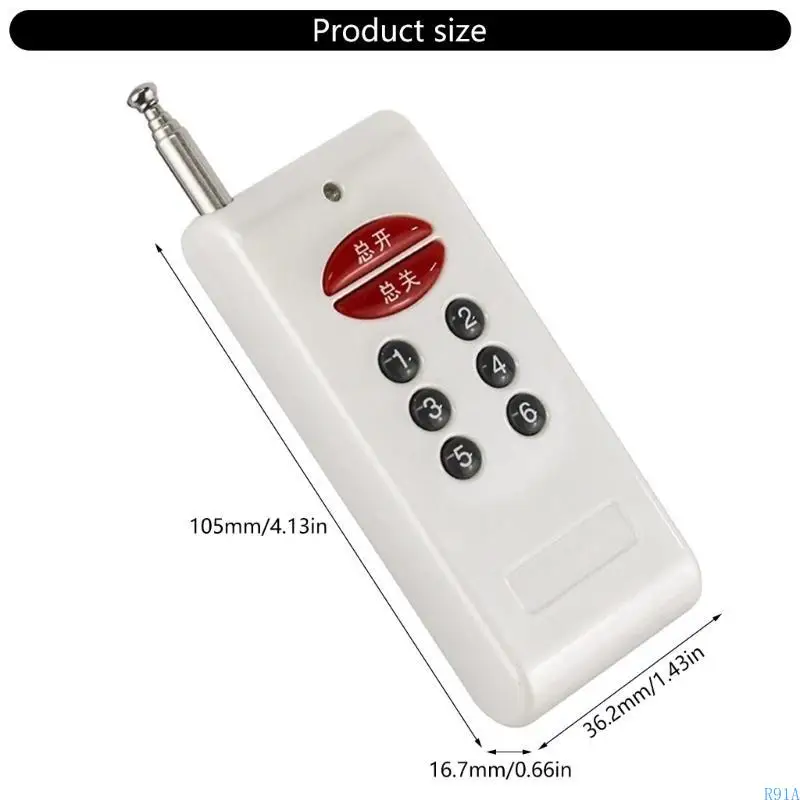 R91A Durability 8Key Remote Control Offering Increased Transmission Power For Efficient Operations Across Multiple Devices