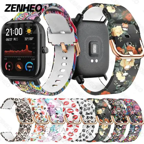 20mm Silicone Strap For Huami Amazfit Bip Lite Bip 3 Smart Watch Band for Xiaomi Huami Amazfit GTR GTS 4/3/2 Bracelet Watchband