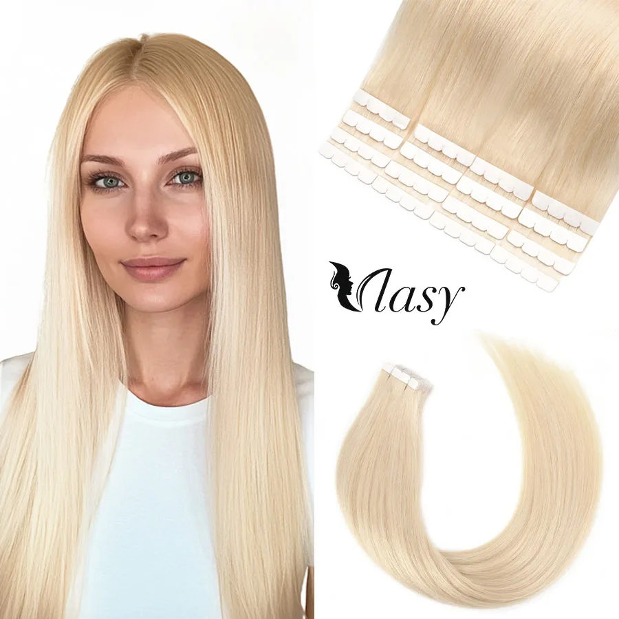 

Vlasy 16 шт. светло-русый мини-лента из 100% настоящих человеческих волос для наращивания ремешком бесшовные невидимые прямые парики 12-24 дюйма 60A #