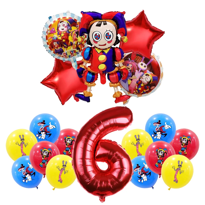 The Amazing Digital Circus Birthday Party Decoration Balloon forniture per eventi per bambini stoviglie usa e getta sfondo Banner Plate Cup