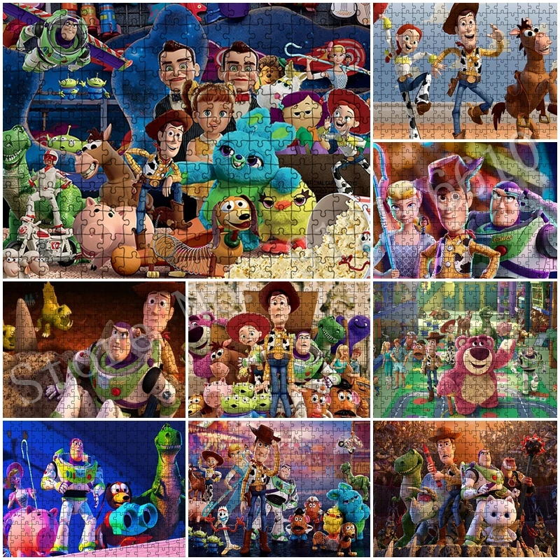 

Toy Story 2 Jigsaw Puzzle Disney Movie Characters Sheriff Woody Buzz Lightyear Lotso 1000 Pieces Puzzles Adult DIY Crafts Gifts