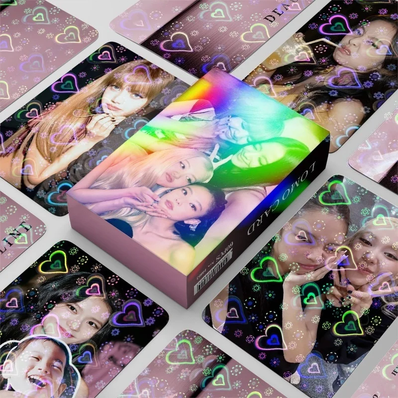 

60PCS New Albums Sticker Cards Heart-shaped Flash Cards DEADL Photo Cards Small Stickers Double sided Lomo Collection Cards