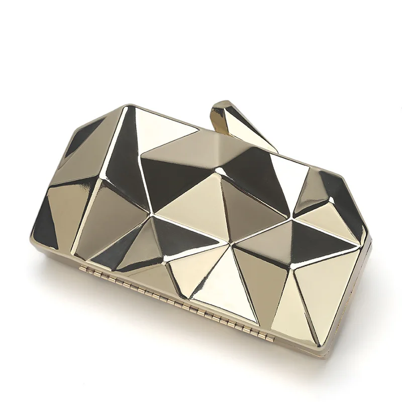 

Gold Acrylic Box Geometric Evening Bag Clutch Bags Elegent Chain Women Handbag for Party Shoulder Bag for Wedding/Dating/Party