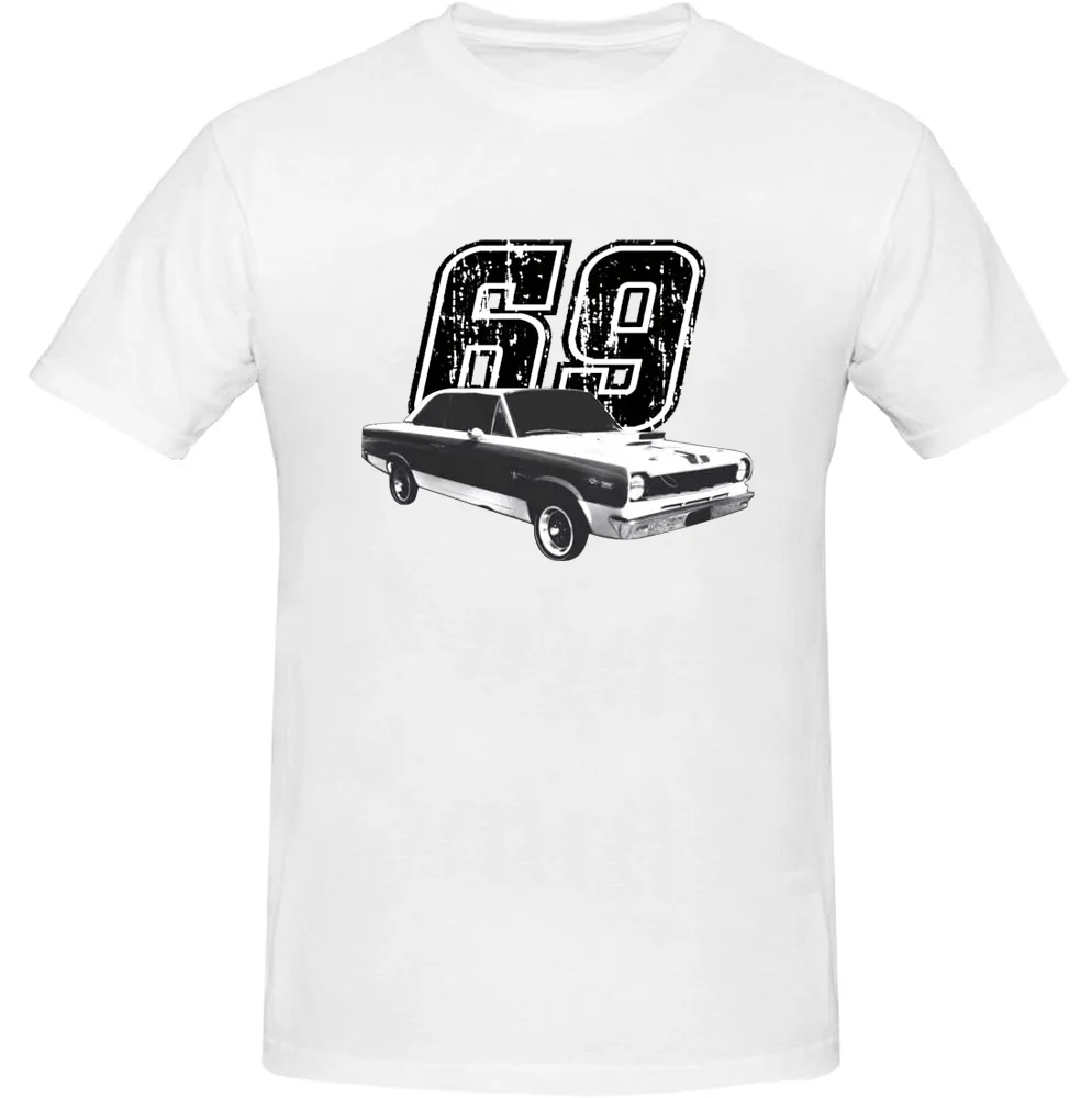 PurpleMonkeyTees 1969 Amc Rambler Scrambler Three Quarter View with Year T Shirt