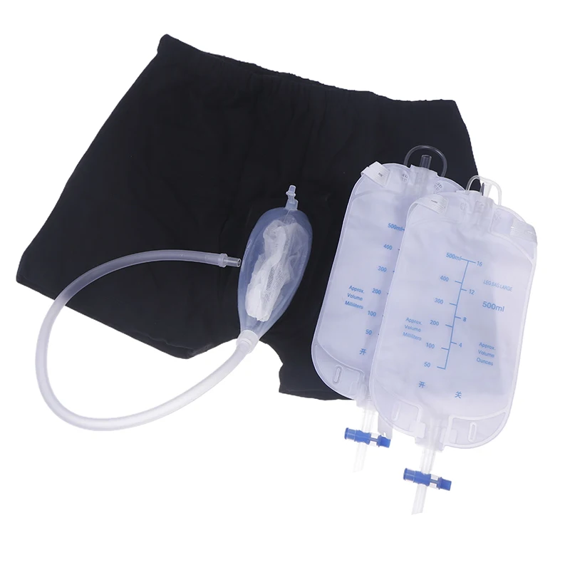 Reusable Urinary Receiver For Men Elderly Urine Collector Kit Panties Fixed Urine Catheter Urinary Bag For Urine Incontinence