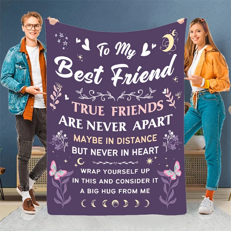 

Уютное ультра-теплое мягкое фланелевое одеяло Best Friend, моющееся всесезонное одеяло для женщин Soul Sisters — идеально подходит для Рождества