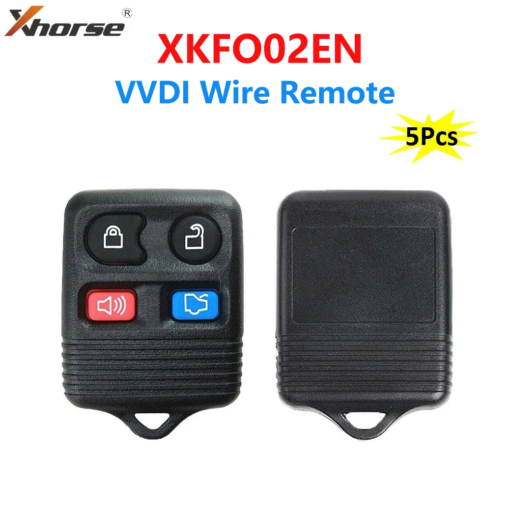 5/10pcs Xhorse Universal Wire Remote Car Keys XKFO02EN 4 Buttons for Ford Style Work With VVDI MINI KEY Tool MAX Pro