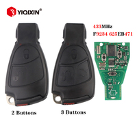 YIQIXIN Remote Car Key For Mercedes Benz NEC B C E S SL ML MB CLK CL 3B 3BT 1996-2006 W203 W204 W211 W20 433Mhz 2/3 Buttons
