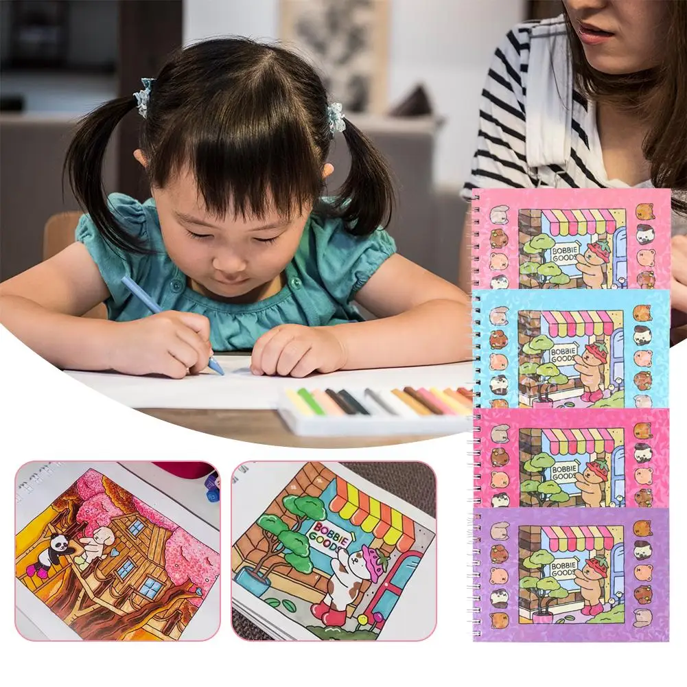 

Coloring Book For Adults And Teens Halloween Theme Creative Pudding Bear Graffiti Coloring Notebook