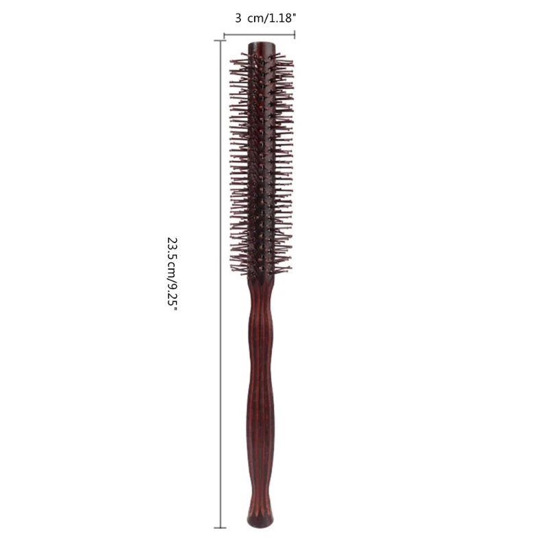 Roller Quiff Hair Combs Salon Hairdressing Brush Small Mini Round Hair Brush images - 6