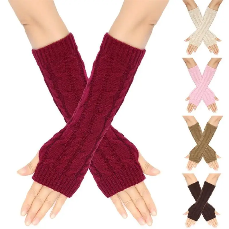 39BD 2pcs Stylish Fingerless Arm Covers Breathable Arm Warmers Autumn Arm Sleeves