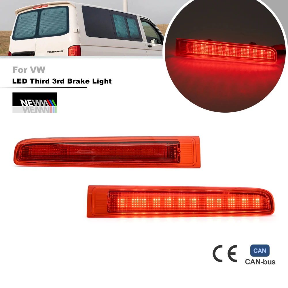 2PCs Led High Level Third Brake Light For VW Transporter T5 T6 Caravelle Multivan L/R Stop Lamp Barn Door 7E0945097H 7E0945097J