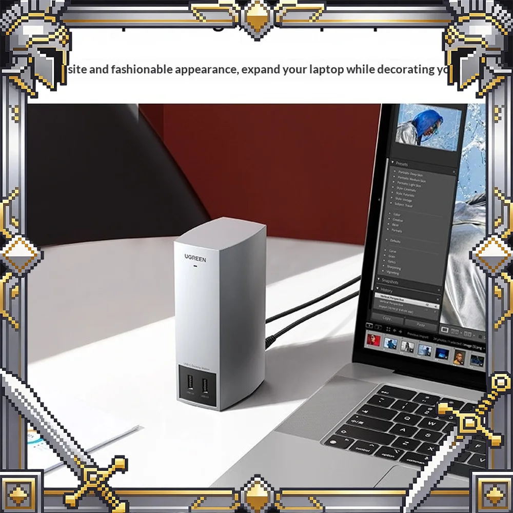 UGREEN CM268 11-in-1 USB C Docking Station with 4K HDMI VGA Gigabit Ethernet SD TF Card Reader USB Hub.