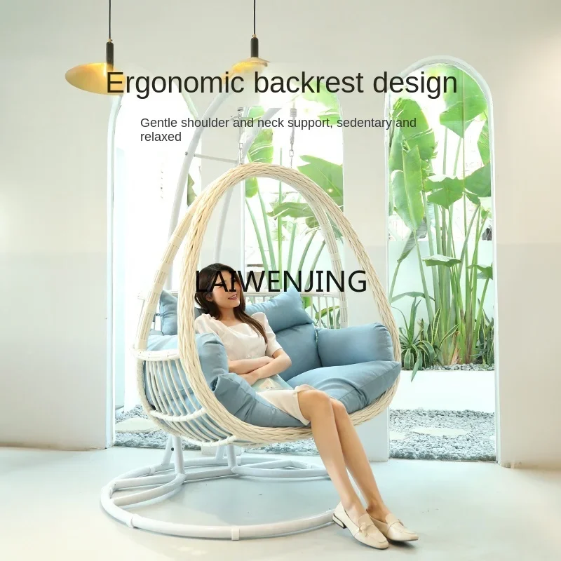 HLZ Double Balcony Cradle Chair Indoor Swing Hanging Basket Chair Outdoor Home