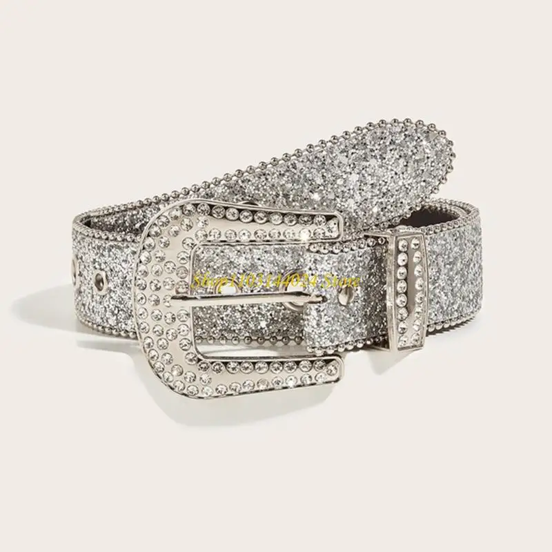 

N5KE Luxurious Waist Belt Studded Belt Cowgirl Cowboy Belt