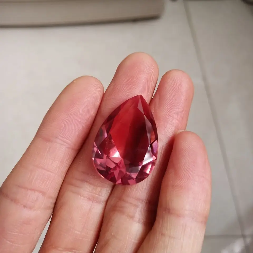 42 karat Turkish sultanite diasconite chameleon pendant Drop shaped main stone sweater Chain stone 20x30mm