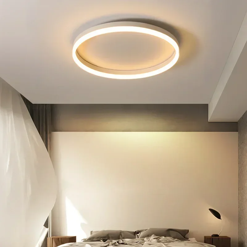 Moderno led luzes de teto simples redondo lâmpadas lustre sala estar jantar quarto corredor casa interior iluminação nórdica