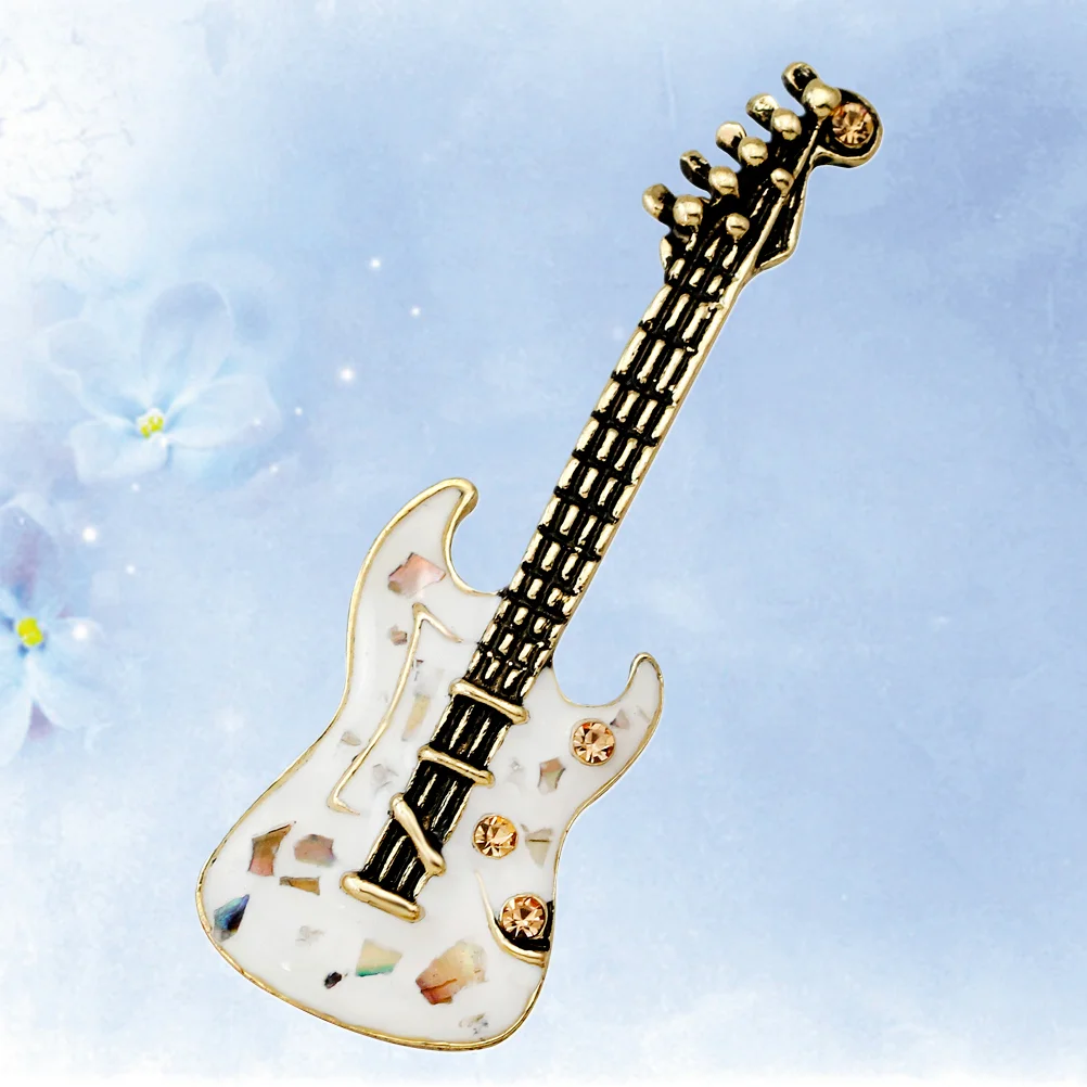 

Guitar Shaped Pin Cute Accessory Suit Brooch for Men Rhinestones Lapel Pattern Clothes Accessories High-grade Design