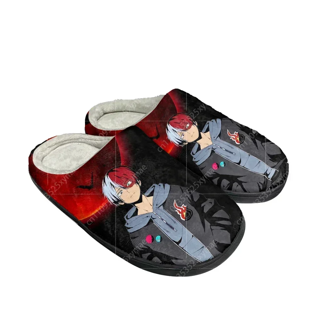 

Модные тапочки My Hero Academia Todoroki Shoto, мужские и женские сандалии, плюшевые повседневные теплые туфли, удобные термотапочки