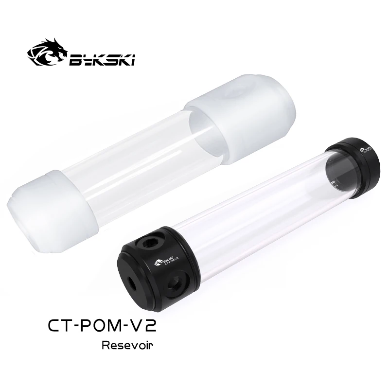 

BYKSKI 260mm Length X 50MM Diameter Acrylic Double Cylindrical Water-Coolant Tank 6 Holes Reservoir Cover