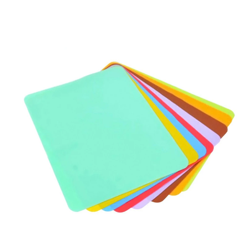 30x40cm Children's Placemat Silicone Solid Color Silicone Dining Mat Dining Table Decor Mat Creative Drawer Silicone Pet Mat