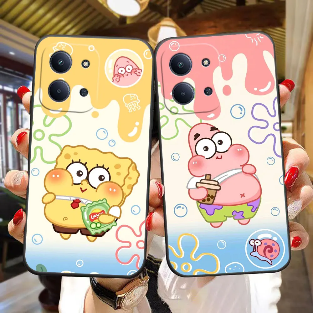 

Phone Case For Redmi A1 A2 A3 A5 A7 15 15C 14C 13C 12C 12 10 10C 9C 9A 9 8 8A K60 K40 K30 Shell Cover S-SpongeBob P-Patrick Star