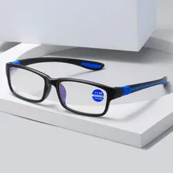 Reading Glasses Men Women Sports Anti-blue Light Reading Eyewear Black Grey PC Frame Presbyopia Eyeglasses +100 to+400
