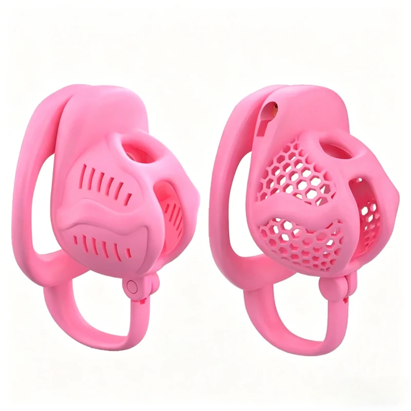 Male Chastity Cage Lock Hook-type Penis Cage Honeycomb Breathable Chastity Cage Sissy Anti Cheating BDSM Bondage Penis Sex Toys