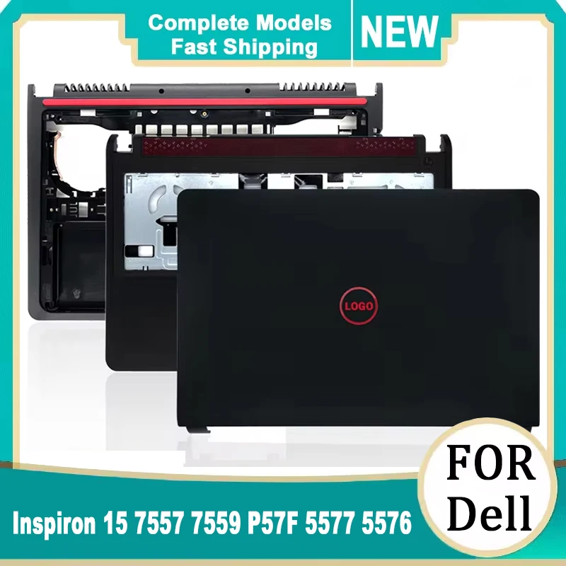 

NEW Laptop Cover For Dell Inspiron 15 7557 7559 P57F 5577 5576 Laptop LCD Back Cover Hinges Palmrest Bottom Case Door Cover