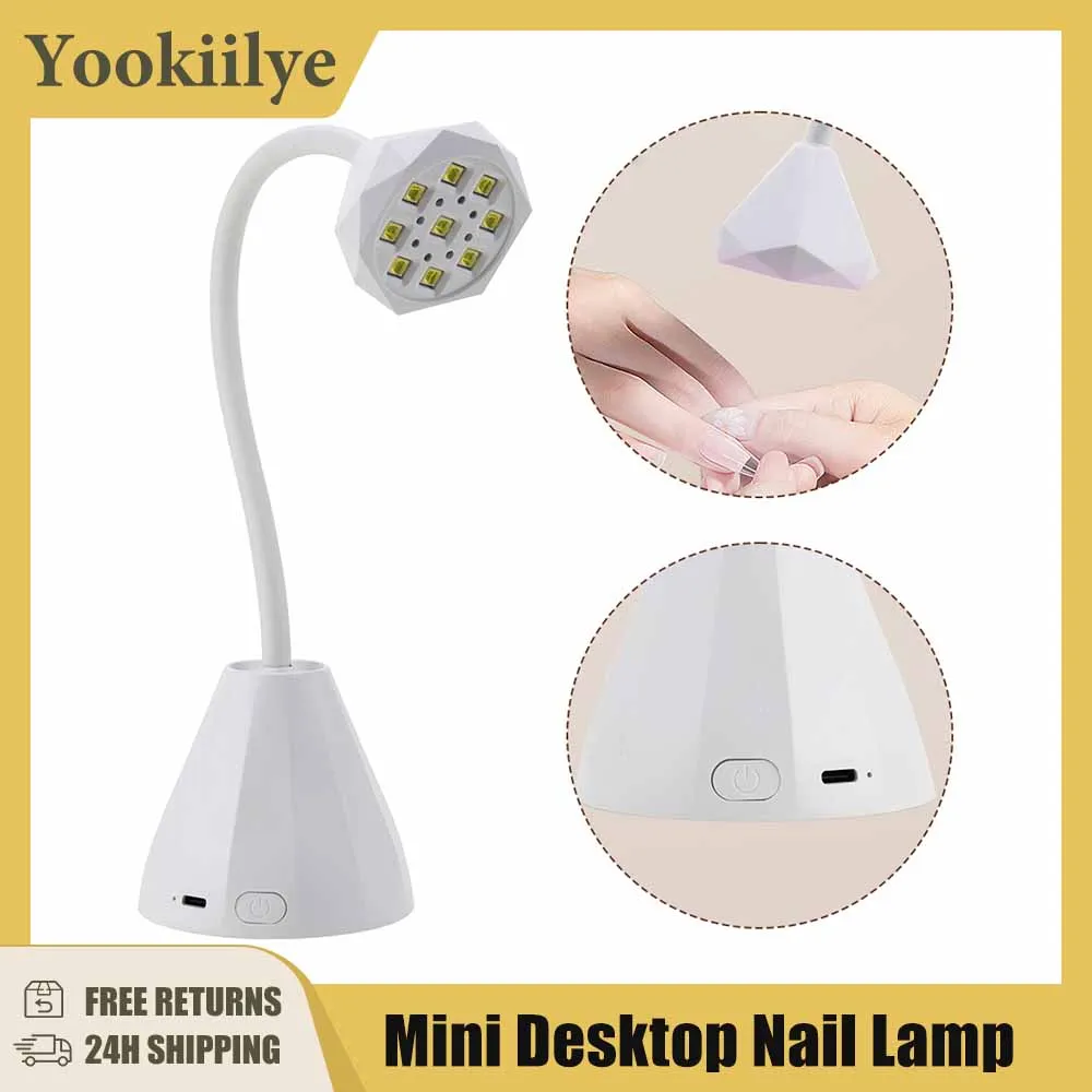 

New Nail LED Lamp 27W Nail Dryer UV Lamp 360° Bendable Fast Drying False Nail Manicure Polish Glue Gel Curing Table Lamp Design