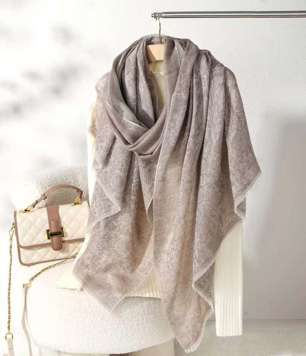 100% Cashmere Scarf for Women Luxury Soft Warm Shawl Lightweight Elegant Jacquard Wrap All-Match Casual Fashion Scarves