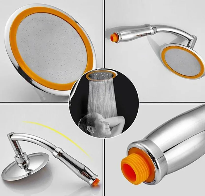 Bathroom 6 Inch High Pressure 360 Degrees Rotation Large Round Big Rainfall Sprayer Bathroom Hand Held Shower Head Accessories
