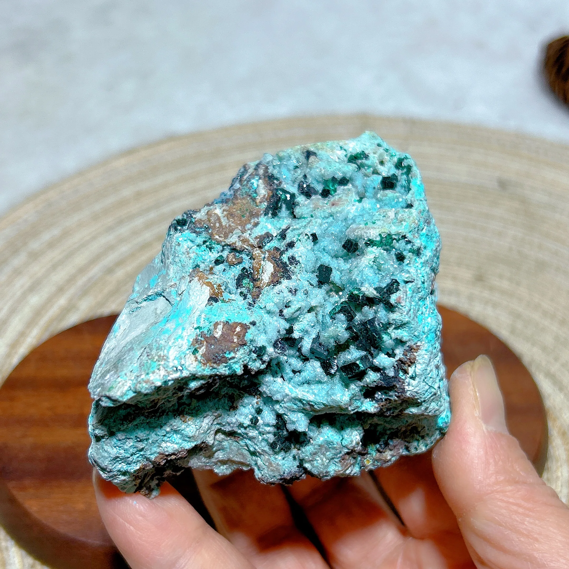 Healing Natural Crystal Chrysocolla Druzy Specimen Raw Stone High Quality Gemstones Mineral Energy Reiki Home Decorations Gift