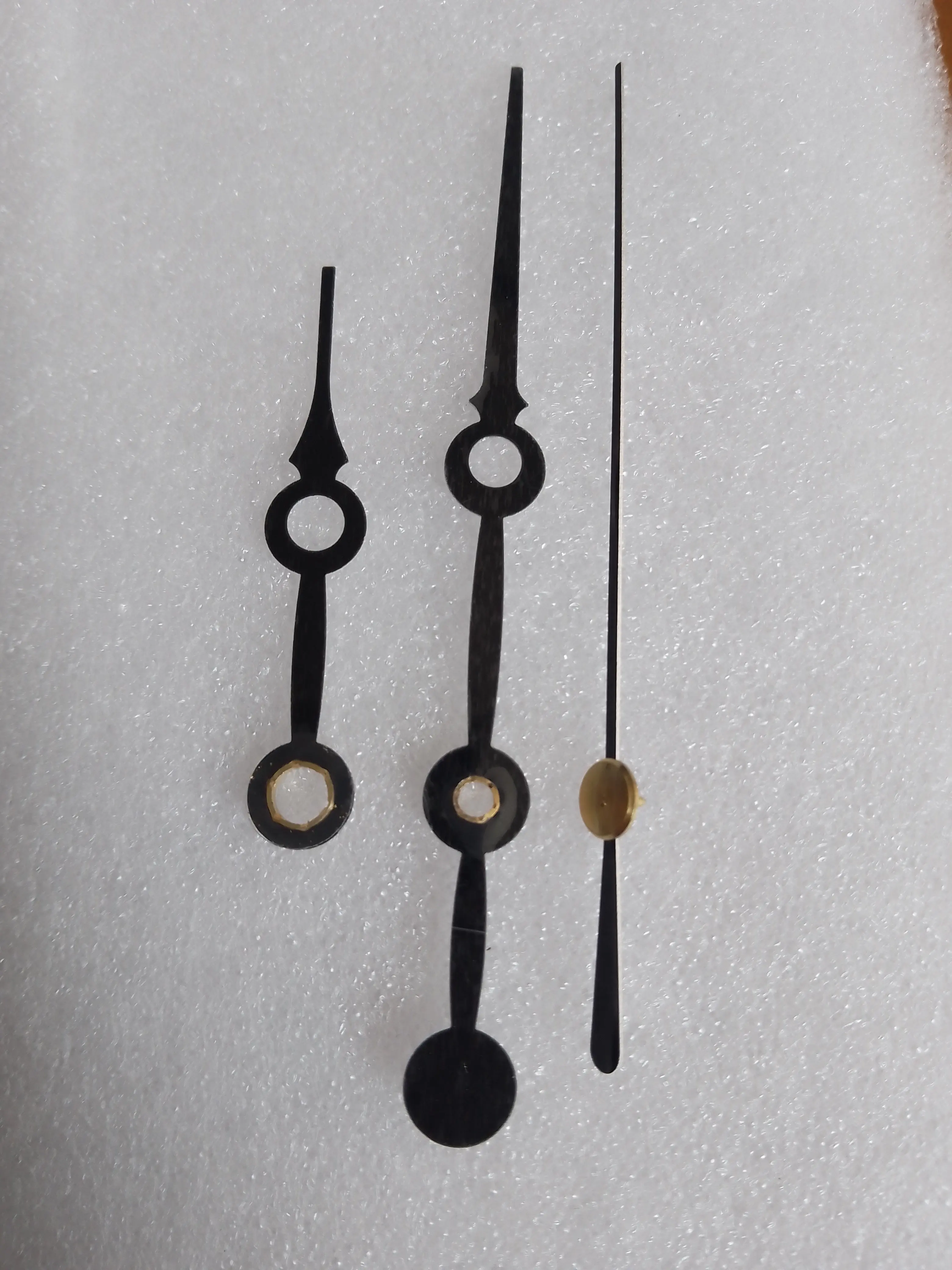1set Shaft Black Short Hands 1#(Just Hands) DIY Quartz Clock Accessory Metal Aluminum High Quality Kits