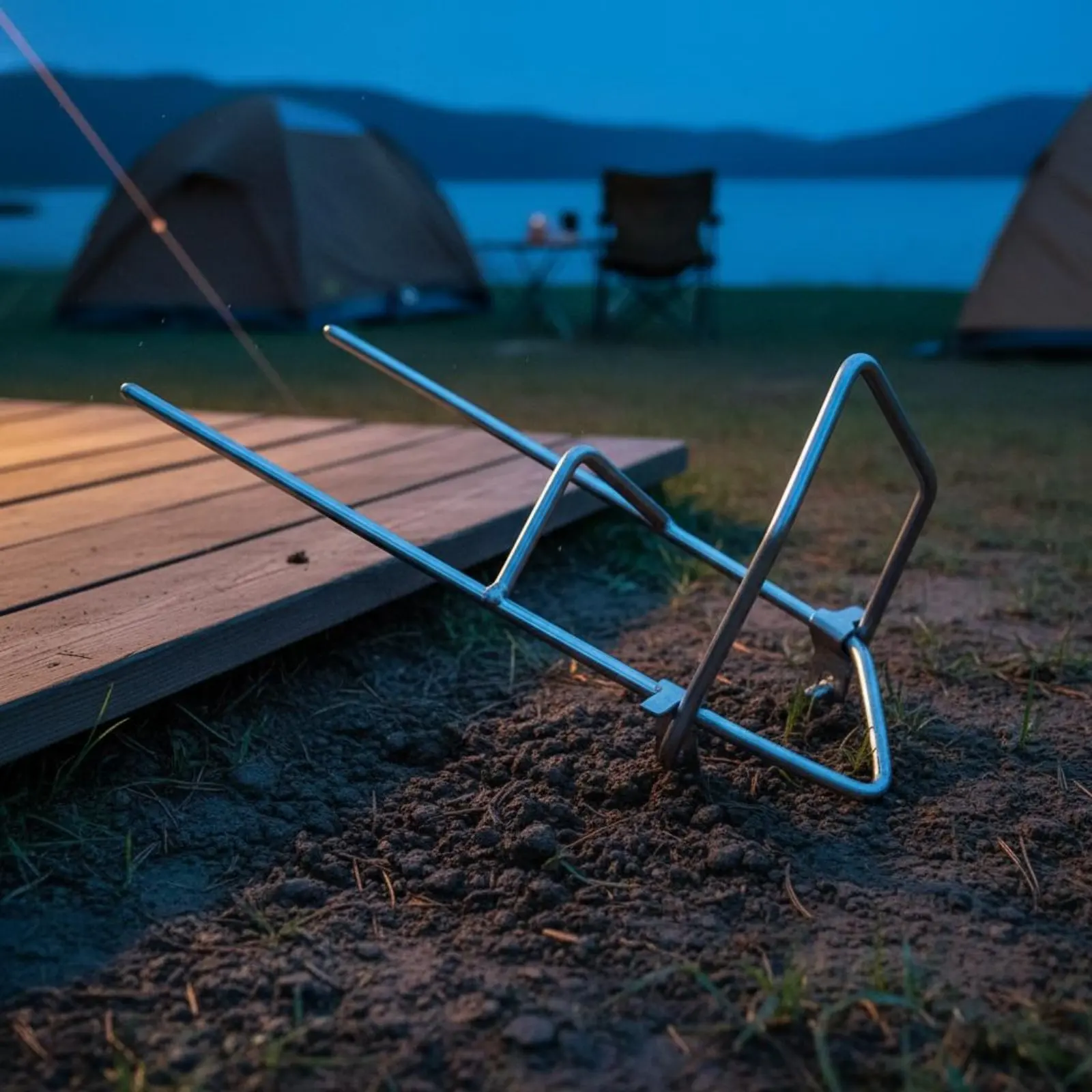 Ground Insert Rod Holder Sturdy Duty Ground Insert Rod Rest Metal Fishing Pole Stand Portable Bank Fishing Pole Stand