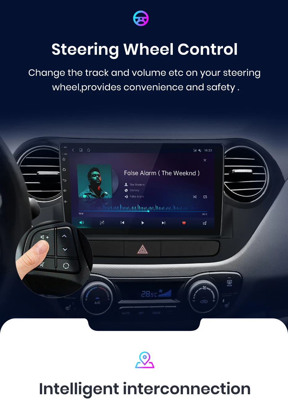 Junsun carplay android auto autoradio für hyundai grand i10 2014 2011-2015 gps intelligente systeme tereo multimedia autoradio – Detail 12