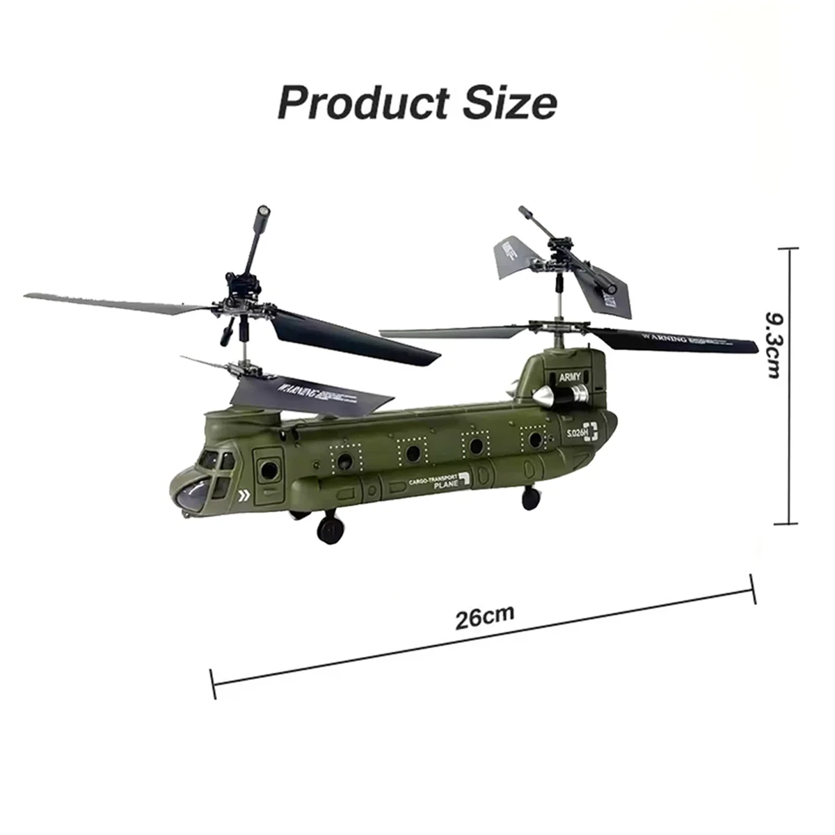 RC Helicopter S026H Double Propeller Fixed-Height Transport Aircraft Rc Airplane Remote Control Toys Gift for Kids