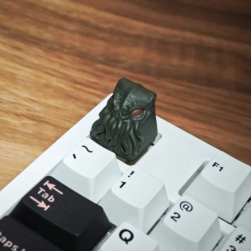 Handmade Resina Keycaps para Teclado Mecânico, Keycaps personalizados, Cthulhu Octopus, Ancient Cross Axis, God Hunting, Gaming Acessórios