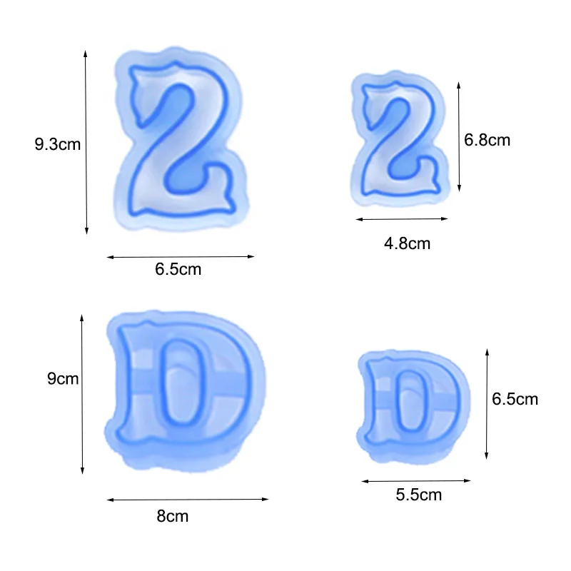 Capital Letter Number Silicone Mold Fondant Cake Cookies Jelly Decoration Tool Chocolate Candy Kitchen Baking Mold