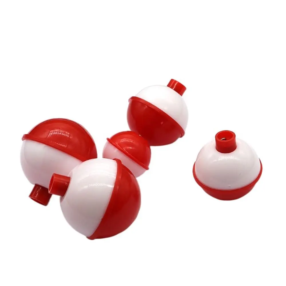 10PCS Eva Snap-on Fishing Floats Fishing Accessories ABS Red And White Fishing Float Hard Button Fishing Bobbers Fishing Floats