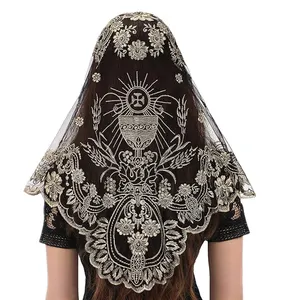 Broderie d’église Dentelle Mantille Voile Voile triangulaire Voile catholique 8 meilleures ventes Catholic Veil - No 4