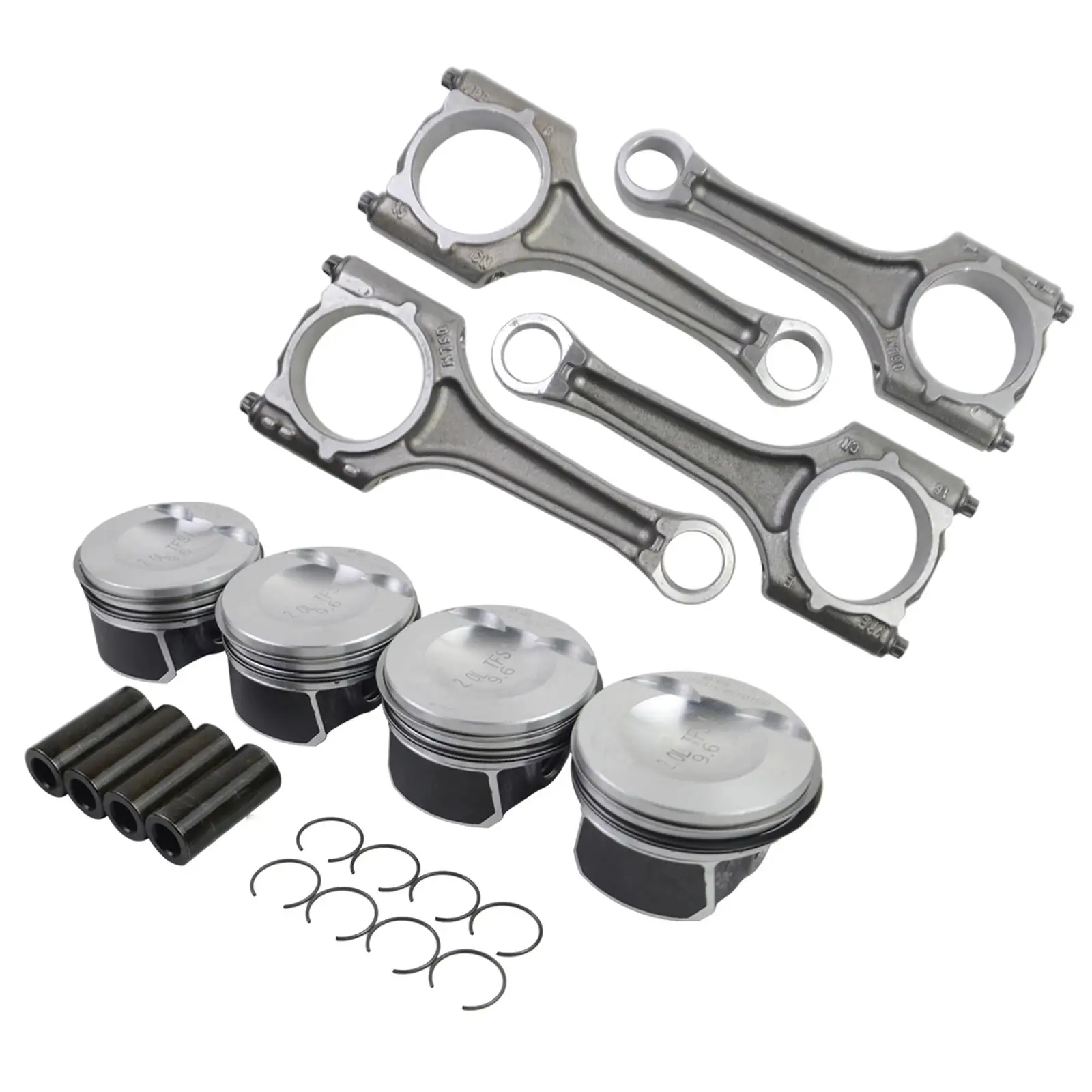 Pistons Connecting Rods for 2 3mm Set For 2 .0 TFSI for Audi A4 Q5 jetta gti CAE CCTA 06H198401A 06J198401D