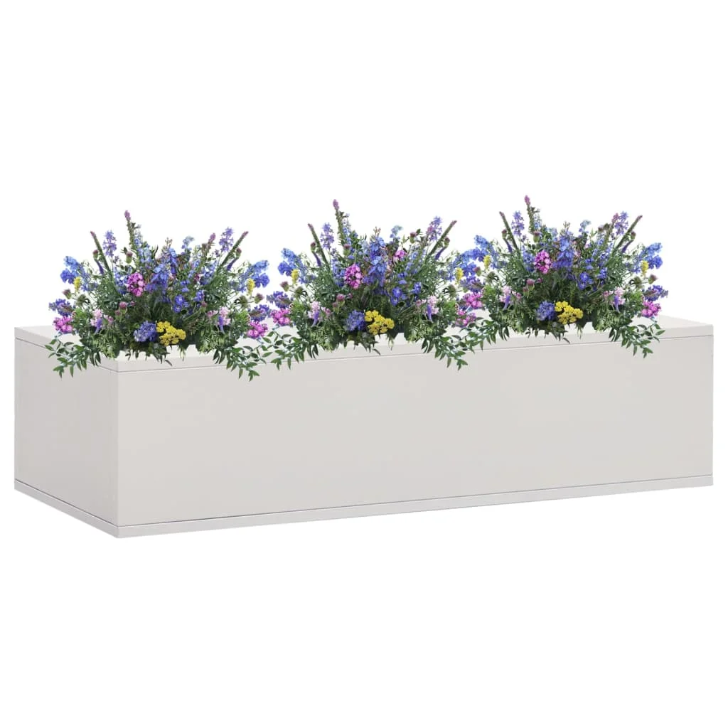 vidaXL Floreira para escritórios 90x40x23 cm aço cinzento-claro Gardening supplies/flowerpots/planting accessories/flowerpots