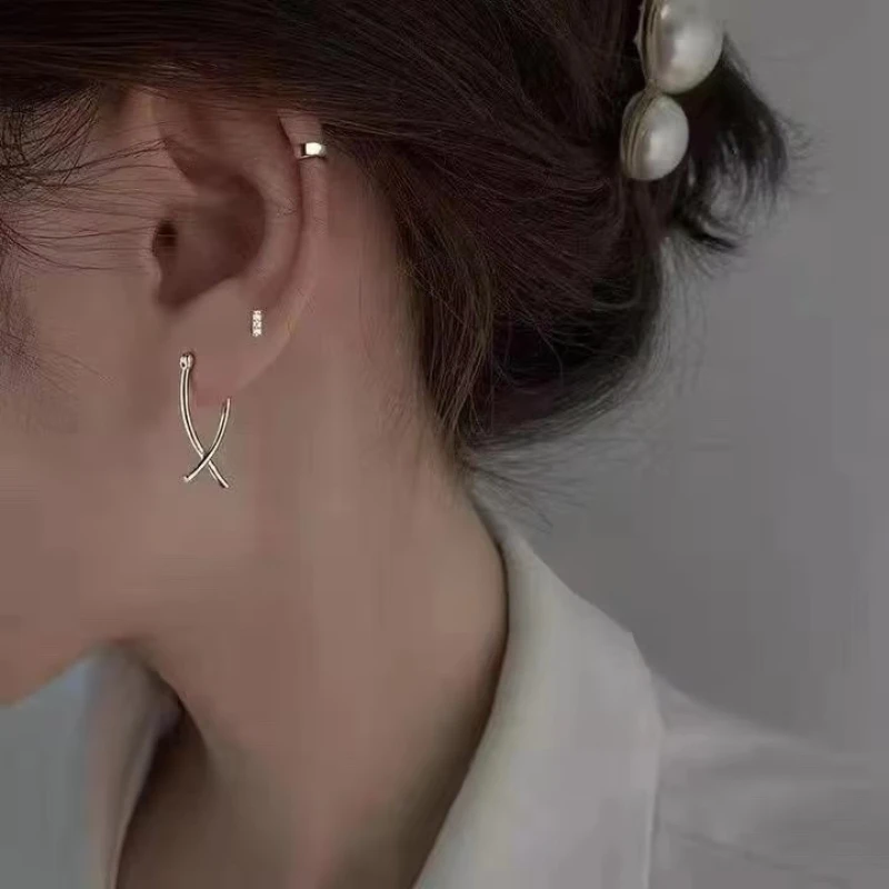 REETI 925 Sterling Silver Earrings Geometry Earrings For Women Gift Earings Fashion Jewelry Korean Earrings