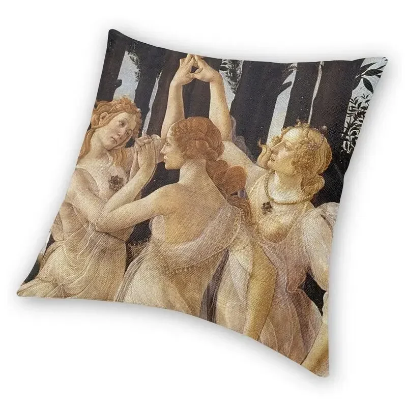 Sandro Botticelli The Three Graces Sofa Cushion Cover Artist Painter Throw Pillow Case Home Decor Pillowcase