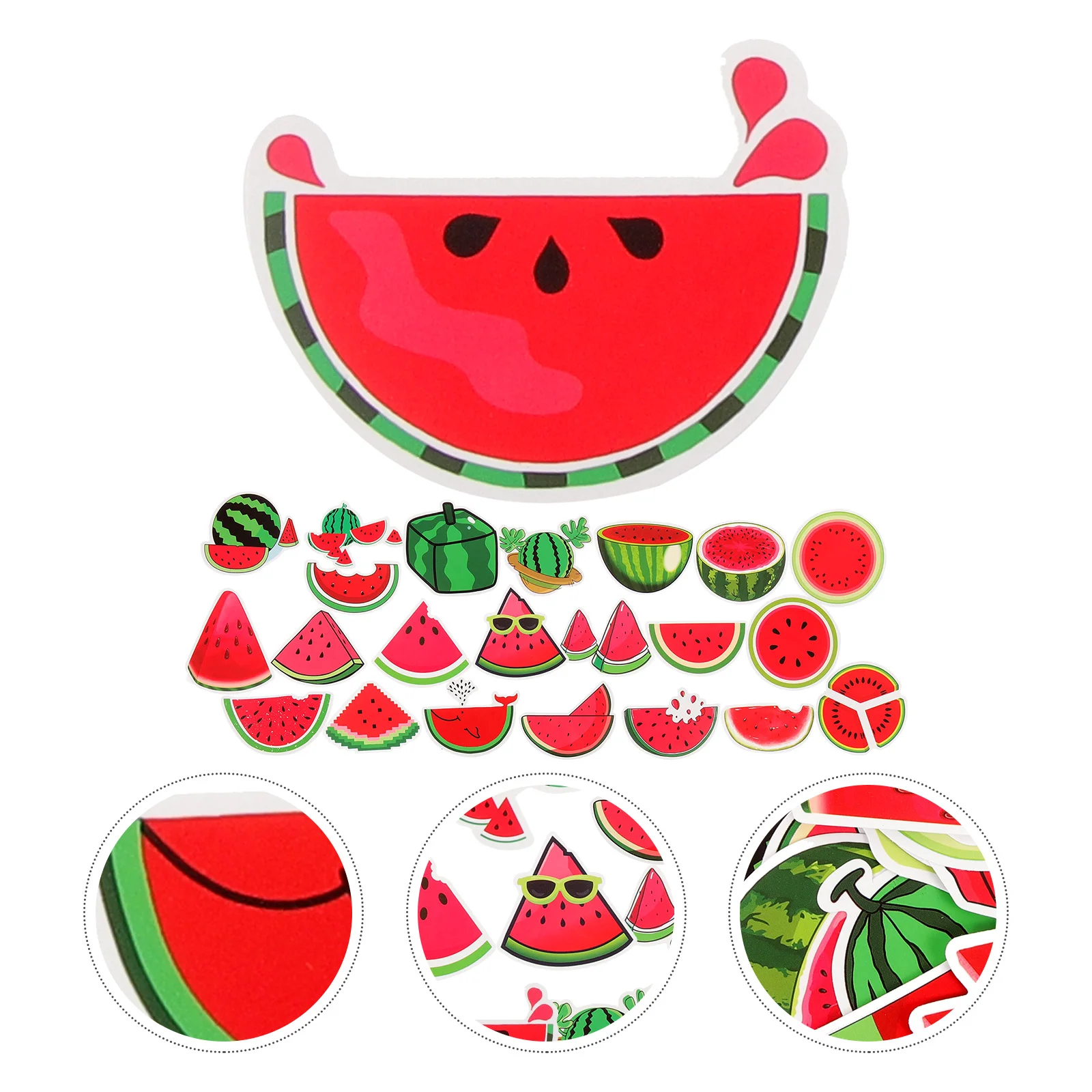 

50 Pcs Watermelon Birthday Party Decoration Stickers Supplies Fruit Sports Decorations Child Summer